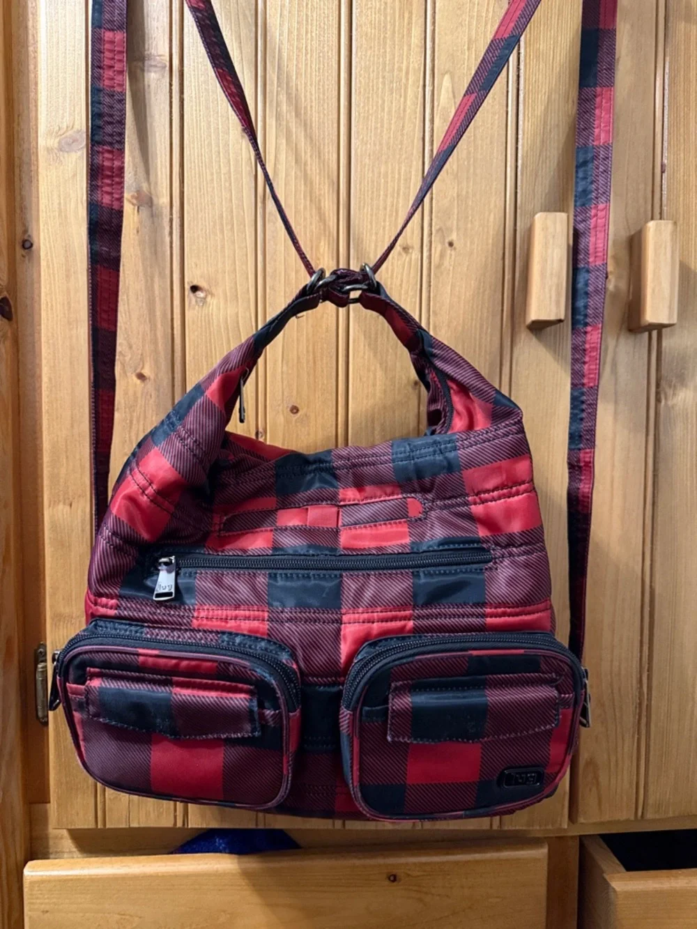 lug Zipliner Quilted Gray Crossbody Bag - Picture 4 of 4